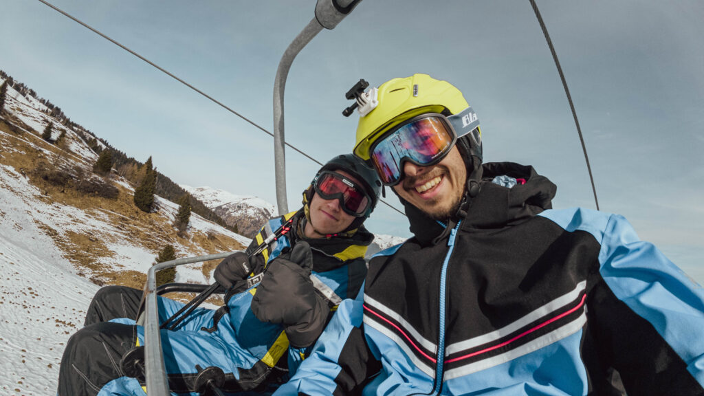 Prima volta sugli sci di Luca - 3 Man's tour